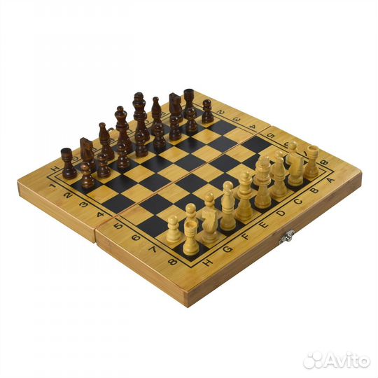 Набор новый 3в1 шашки, шахматы, нарды. Шпон