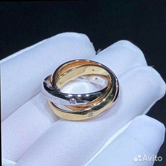Кольцо Cartier Trinity, золото 585 пробы 0,28ct