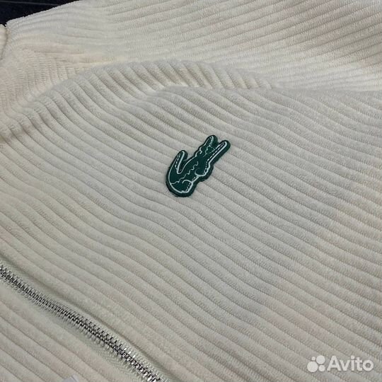 Вельветовый бомбер легкая куртка Lacoste Олд Мани