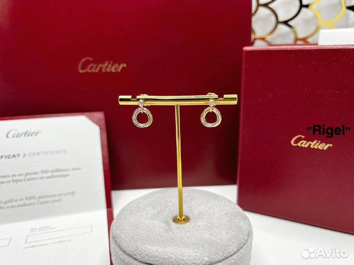 Cartier Trinity Серьги с бриллиантами