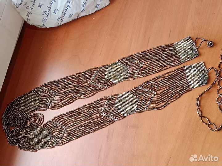 Новый пояс из чешского бисера