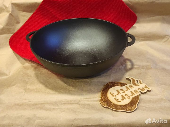 Сковорода вок (WOK) чугунная 30см