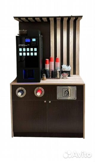 Кофе стойка. Кофейня самообслуживания