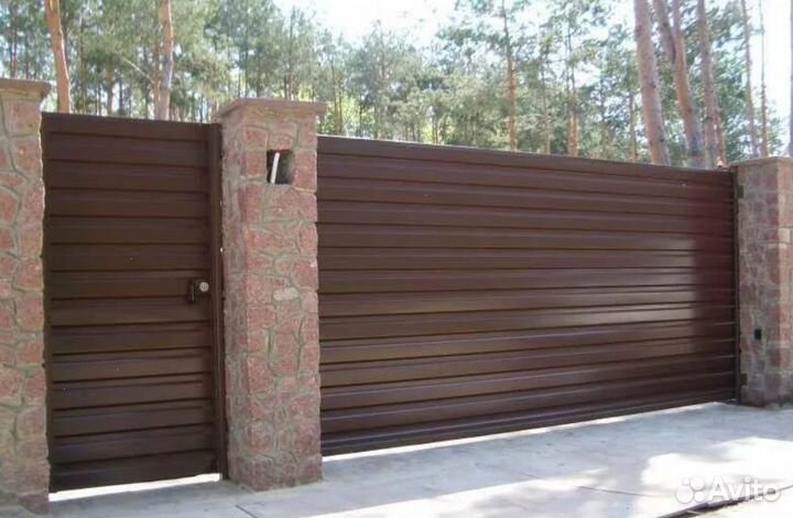 Ворота откатные для дома
