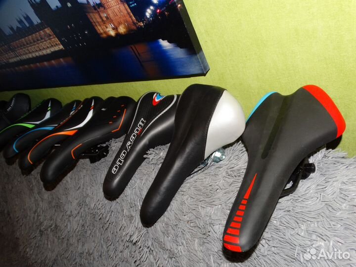 Седло вело новое широкое на пружинах и узкое