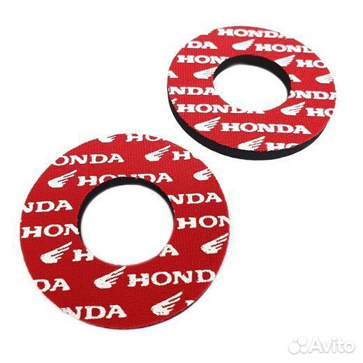 Ограничители (донаты) ручек руля Honda красные