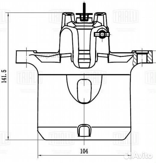 Trialli CF-012109 Суппорт торм. для а/м Mitsubishi Pajero II (90) /III (00) /IV (06) зад. прав. d45м
