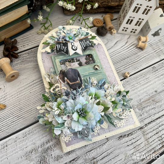 Открытка на свадьбу ручной работы