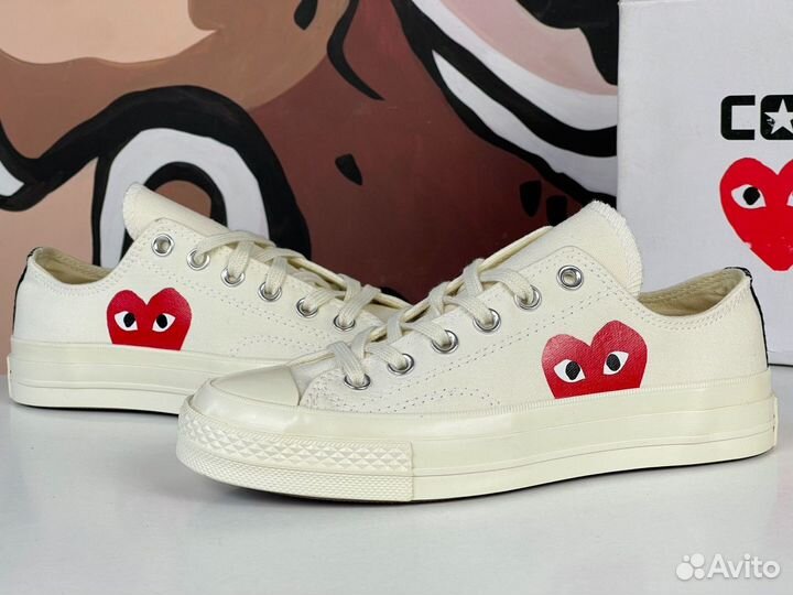 Converse Comme des Garcons Play White Low