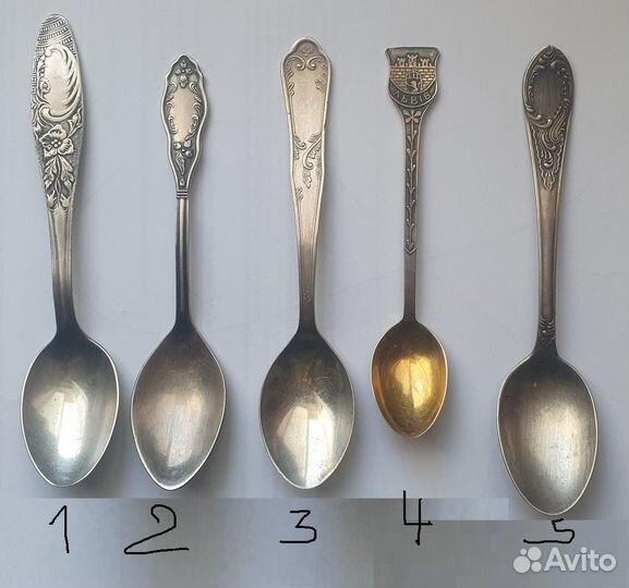 Ложки чайные разные времён СССР серебро