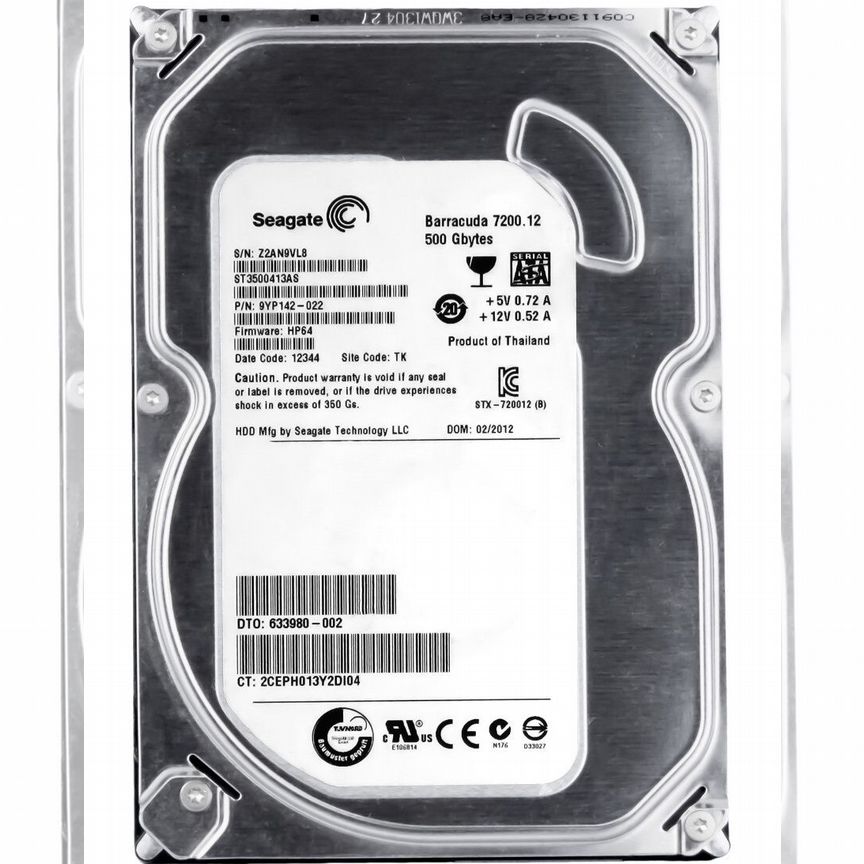 [633980-001] Жесткий Диск Hp 500gb Sata3 3,5" Hdd 633980-001
