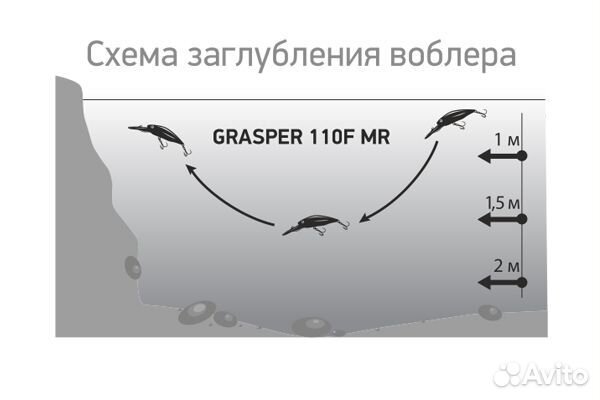 Воблер LureMax grasper 110F MR-038 18,5г