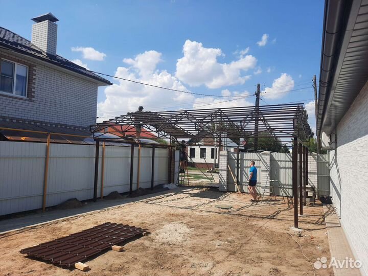 Заборы из Профнастила коричневый h-2m