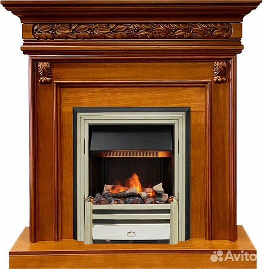 Каминокомплект Valletta - Орех с очагом Cavendish