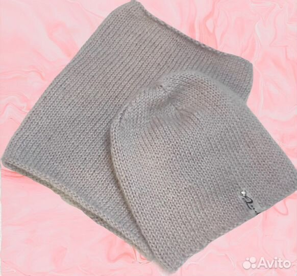 Шапка и снуд женский новый