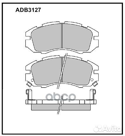 Колодки тормозные дисковые перед subaru LEG