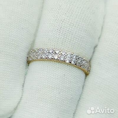 Золотое кольцо с фианитом 17р