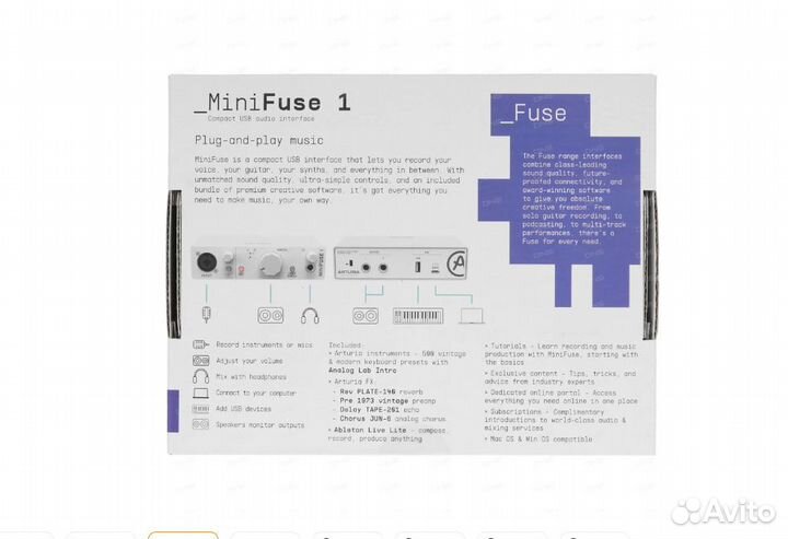 Продам внешнюю звуковую карту Arturia MiniFuse 1