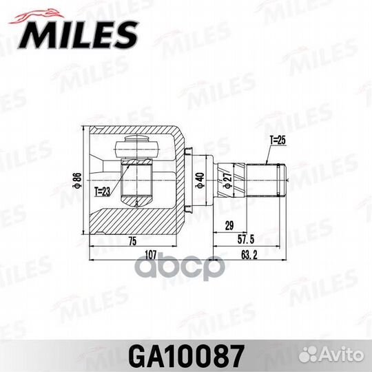 ШРУС nissan almera JPN make GA10087 Miles