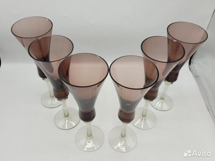 Набор бокалов 6 шт цветное стекло Стрыйский сз