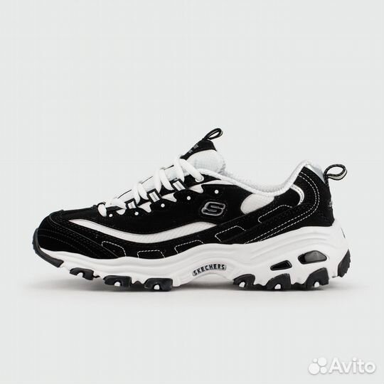 Skechers D'Lites Black / White Wmns