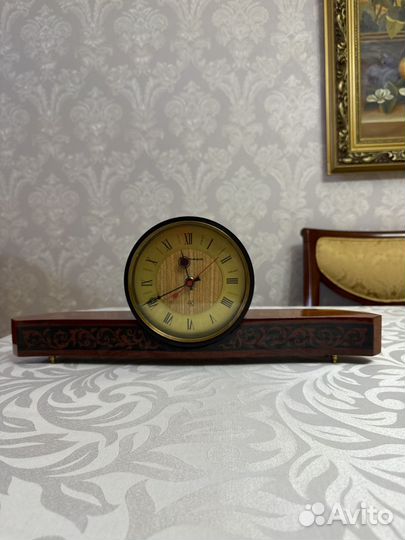 Настольные каминные часы СССР Янтарь Винтаж