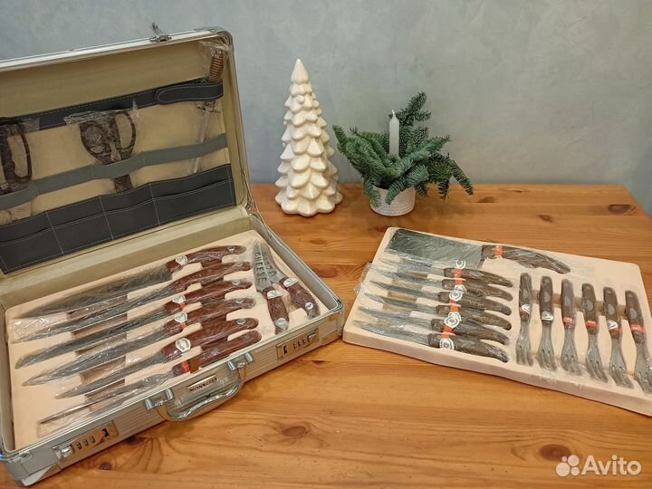 Набор ножей для барбекю в кейсе 24 предмета