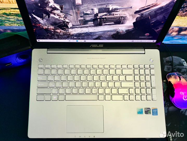 Бюджетный игровой ноутбук asus I7 / 16Gb / GTX