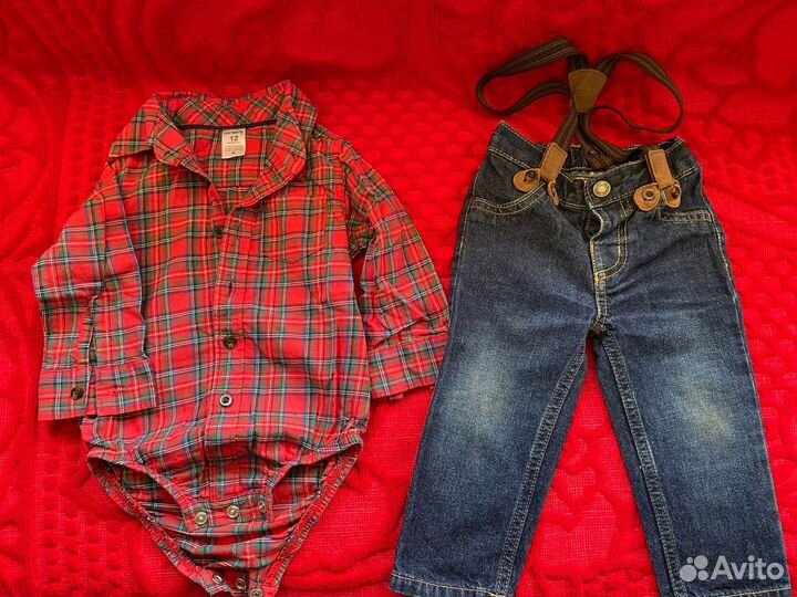 Костюм детский (джинсы и боди) Carter's 74-80
