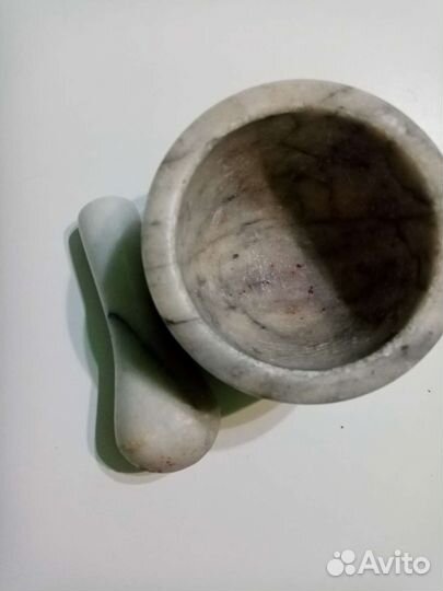 Ступа с пестиком из натурального мрамора