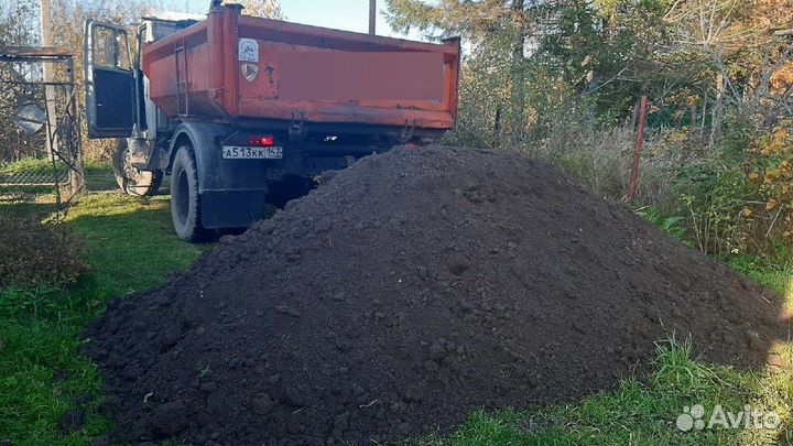 Песок, щебень, торфогрунт, земля, пгс