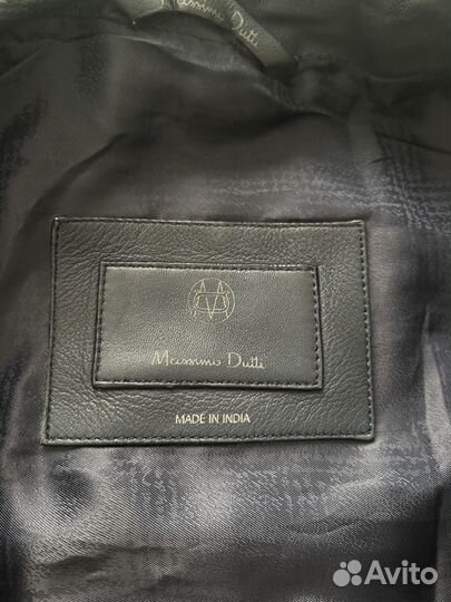 Кожаная куртка косуха Massimo dutti