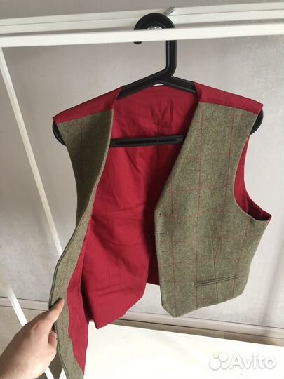 Жилет твидовый/жилетка из шерсти Alan Paine