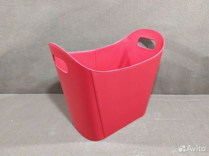 Дровница. Красная. Экокожа. (1)