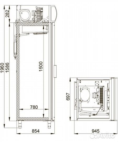 Шкаф холодильный polair DM107-S