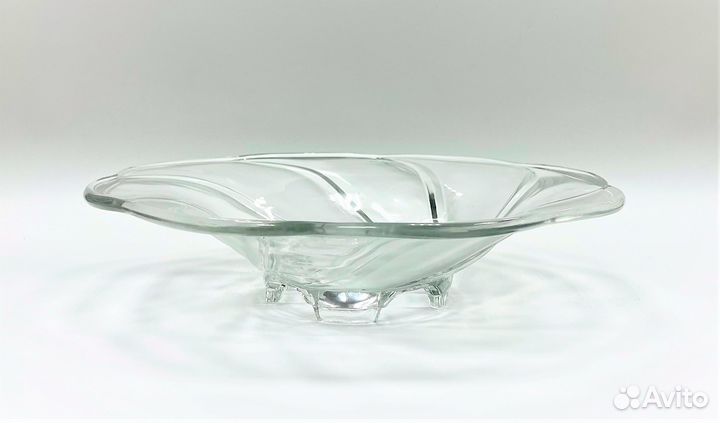 Ваза для Фруктов Арт-деко Прессов Стекло 1930е