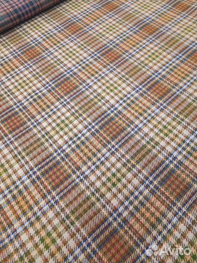Ткань гобелен Виндзорская Клетка с хлопком