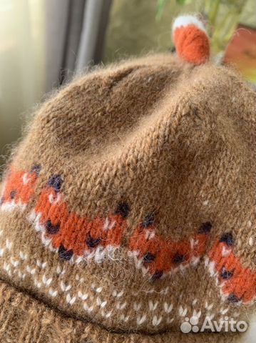 100 Кашемировая шапочка ручной работы