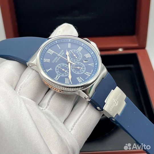 Мужские кварцевые часы Ulysse Nardin синие