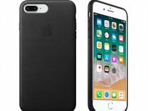 Кожаный Чехол Leather Case для iPhone 7 Plus Black