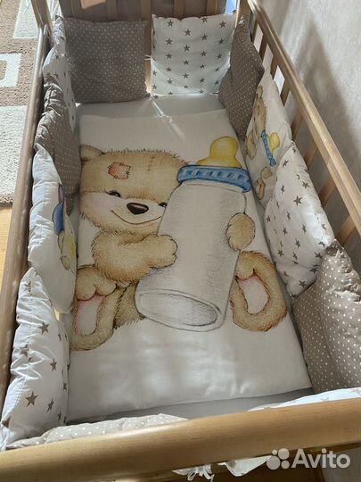 Набор в кроватку+кокон для новорожденного