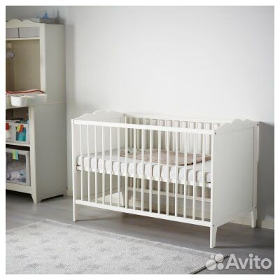 Кроватка детская икеа хенсвик белая