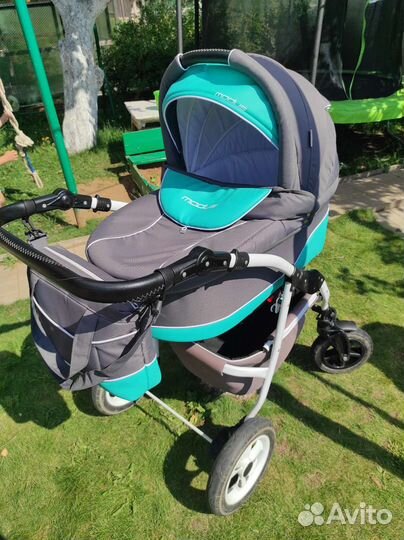 Коляска 2 в 1 всесезонная с надувными колёсами