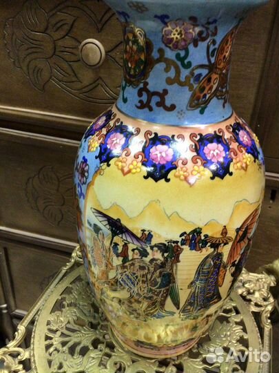 Ваза Большая Шикарная Японские Китайские мотивы