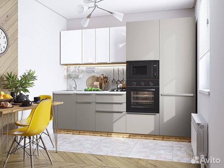 Кухня Фьюжн-07 Angel-Silky Grey. Москва и мо