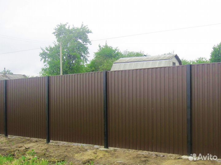Заборы с калиткой гиттер с установкой 2 метра