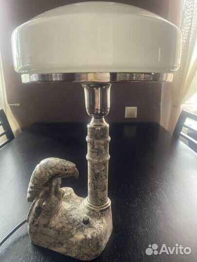Настольная лампа с орлом, мрамор, СССР