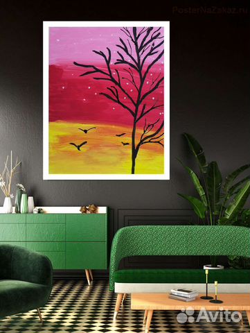 Картина холст на картоне