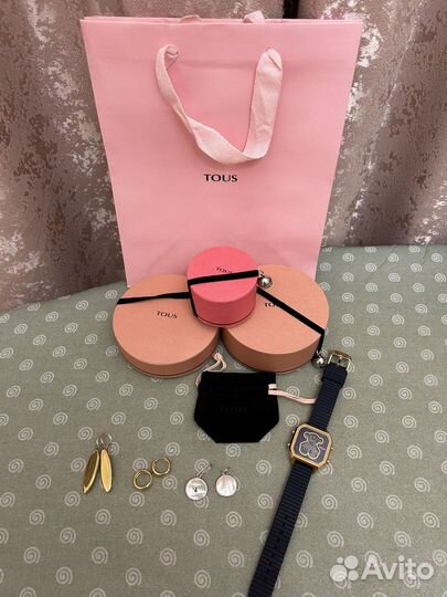 Tous часы,серьги