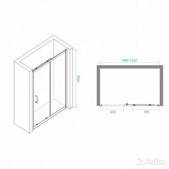 Душевая дверь RGW Passage PA-14W 150 см